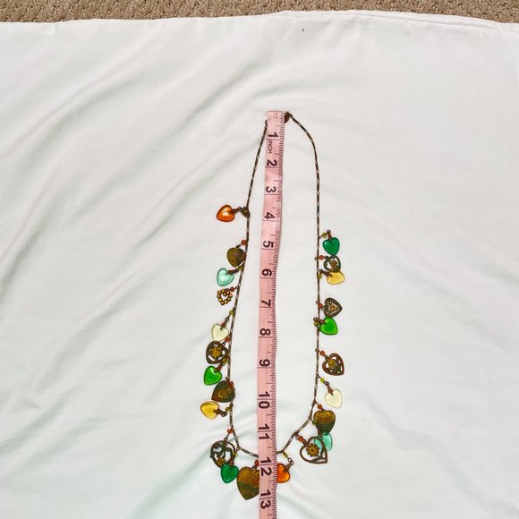 Whimsical Multi Heart Necklace with matching Heart Earrings - Picture 6 of 8